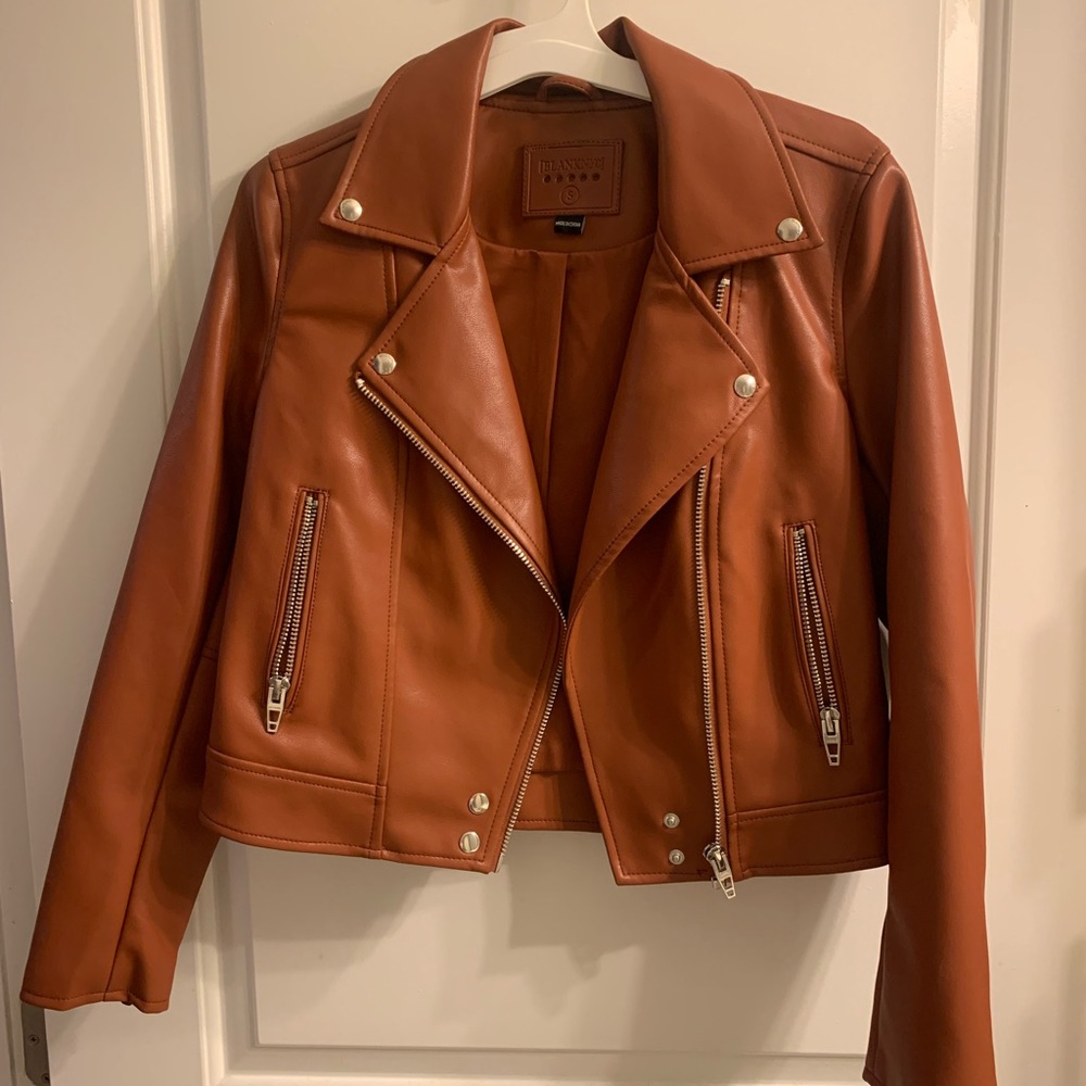 Blank NYC tan leather jacket